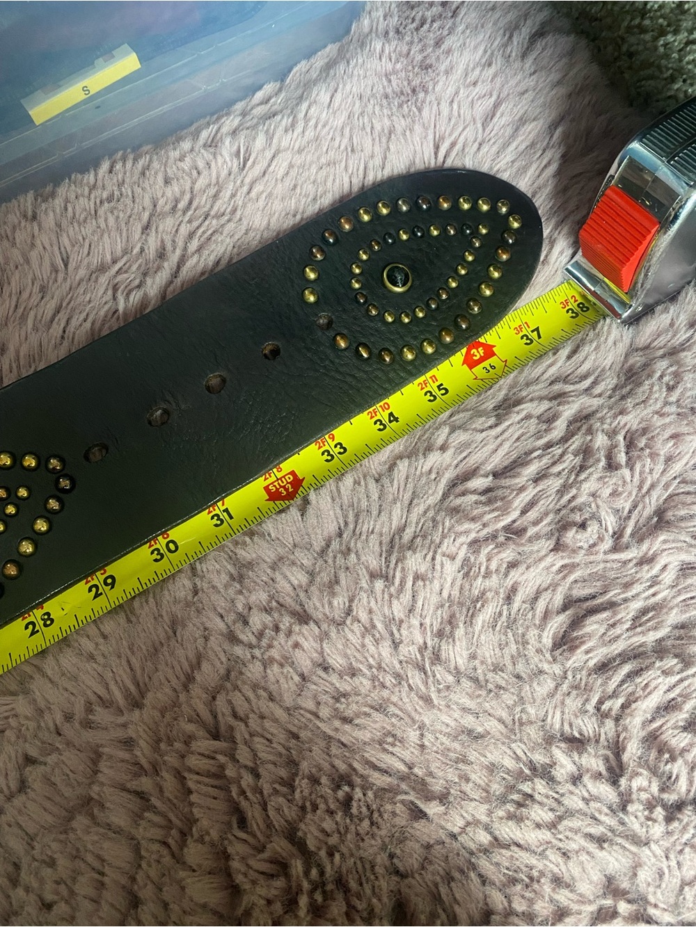 Ralph Lauren Studded Leather Belt - Picture 3 of 7